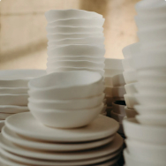 Plate, salad bowls, dishes and sets